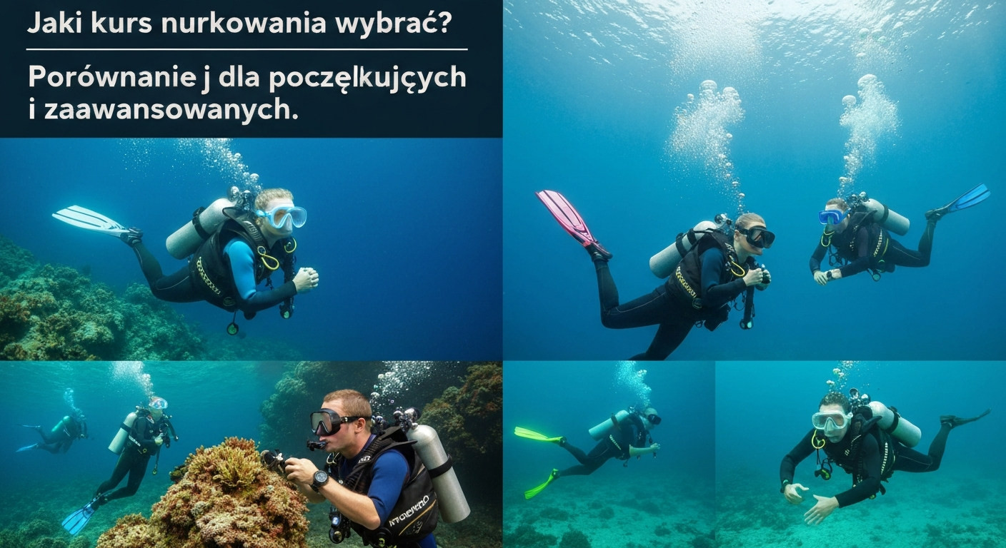 Jaki kurs nurkowania wybrać? Porównanie opcji dla początkujących i zaawansowanych.